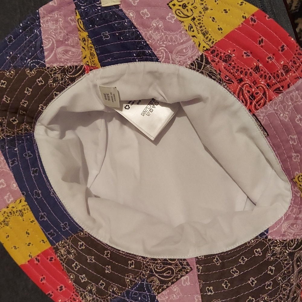 Sun + Stone Men's Paisley Patchwork Bucket Hat, Created for Macy's - Lavendar - Picture 3 of 3